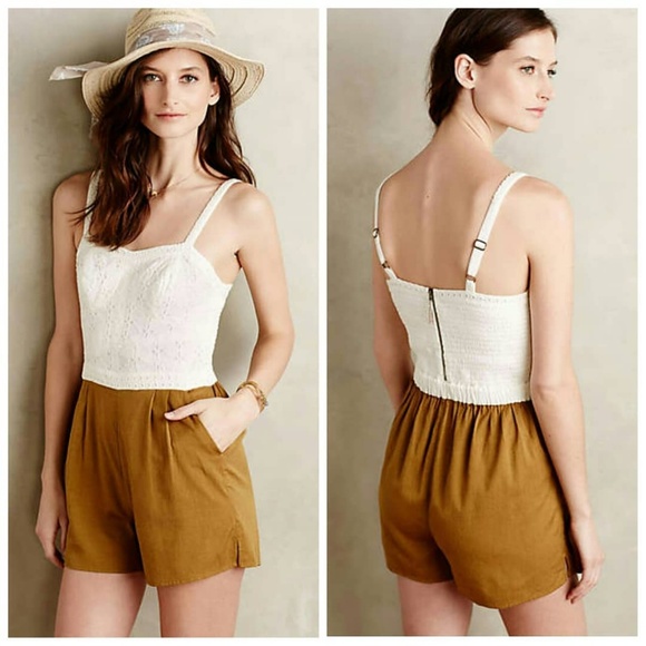Anthropologie Pants - ANTHROPOLOGIE Addie Laced Romper